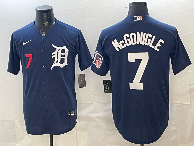 Men Detroit Tigers #7 McGonigle blue Game Nike MLB Jersey 0402005